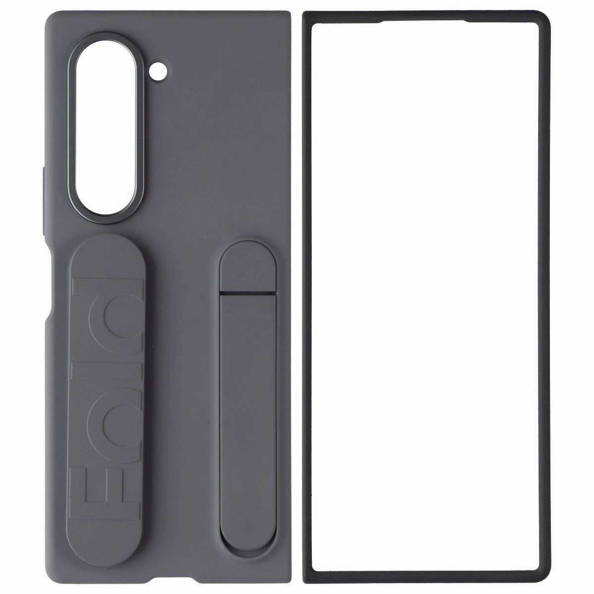 Carbon Fiber Samsung Silicone Case for Samsung Galaxy Z Fold6 - Gray