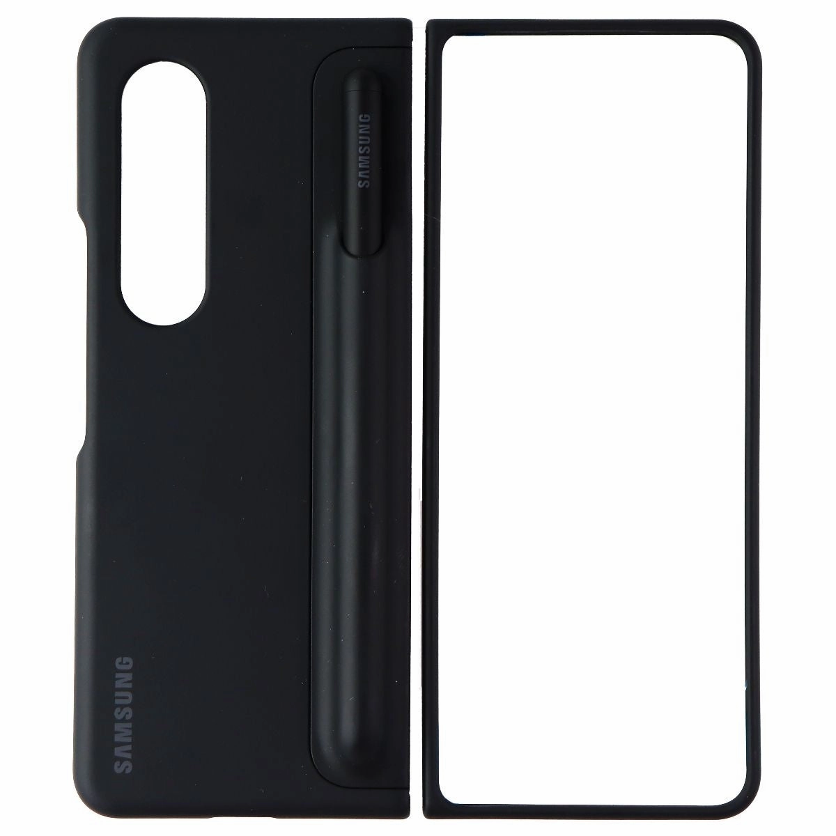 Samsung Standing Cover with Pen for Samsung Galaxy Z Fold4 - Black Subtle Touch Stylish Look