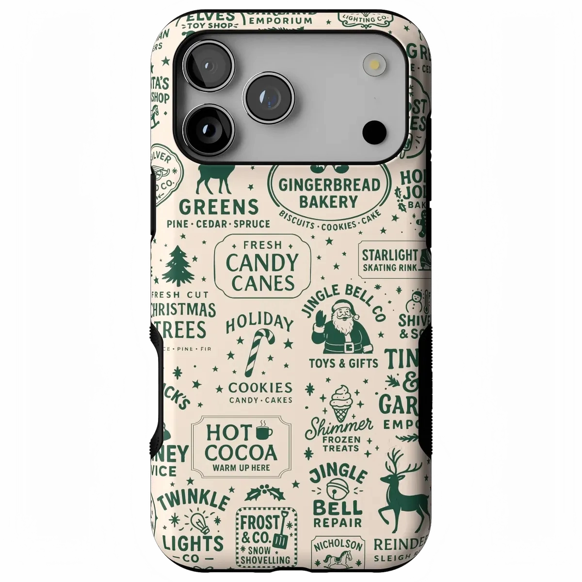 Elegant Layer Texture Vibrant Finish Santa's Stamps | Holiday Market Case