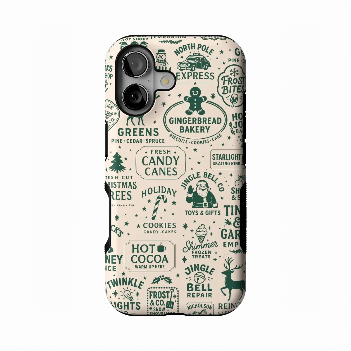 Santa's Stamps | Holiday Market Case Patterned Design