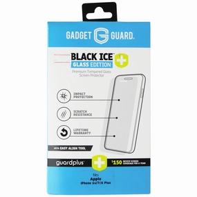 Gadget Guard Black Ice Glass Edition w/ Guard Plus for Apple iPhone 6s/7/8 Plus Kids Screen Guard Mobile Guard