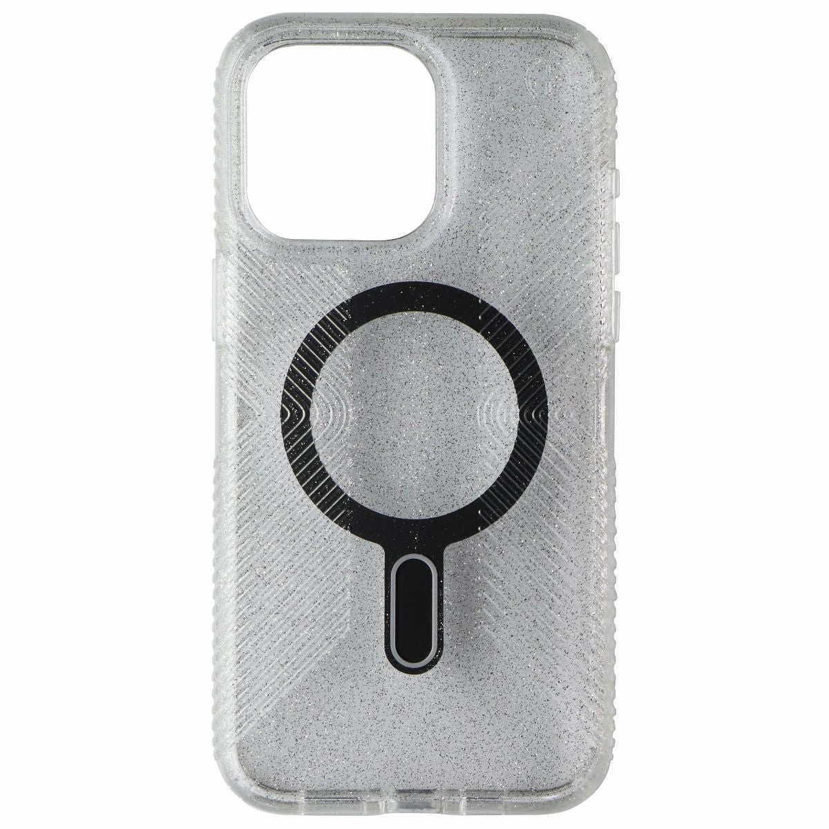 Sleek Feel Wireless charging Speck Lux Grip ClickLock MagSafe Case iPhone 15 Pro Max - Platinum Glitter