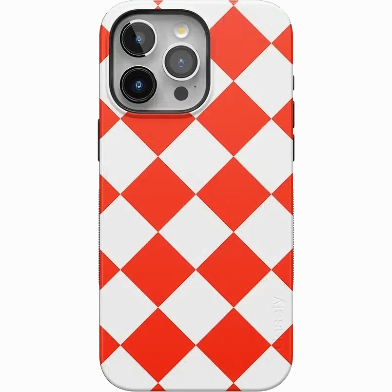 Office Accessory Eco Friendly Red Checkerboard | High Contrast Design Case
