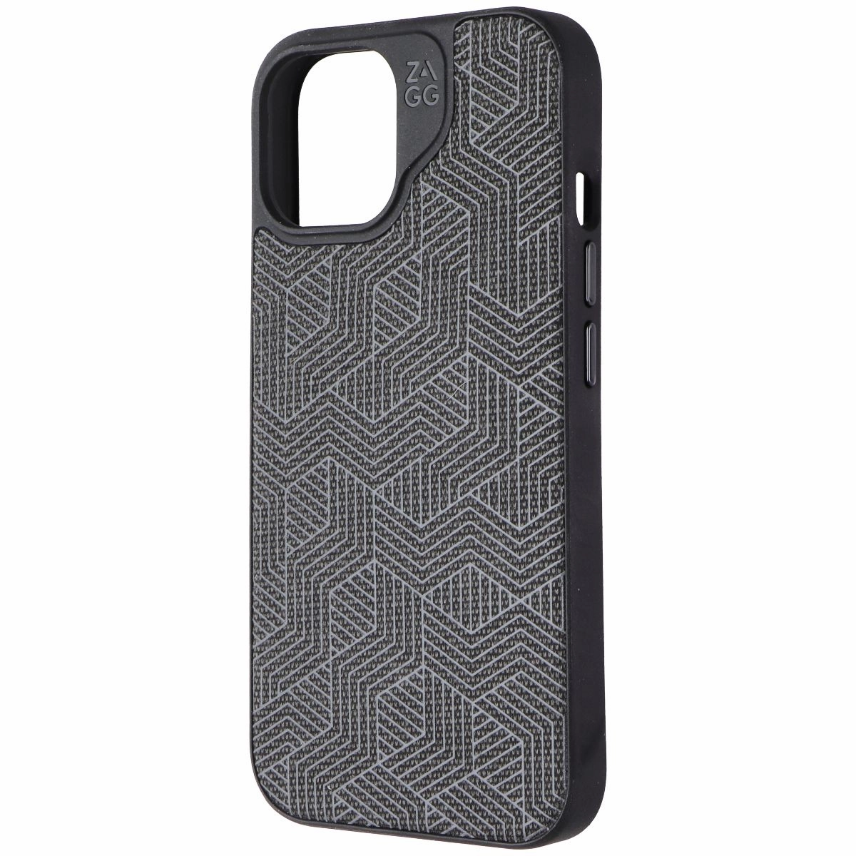 ZAGG London Snap Ultra Slim Case for Apple iPhone 15 - Black Geo Premium Feel Lightweight Frame