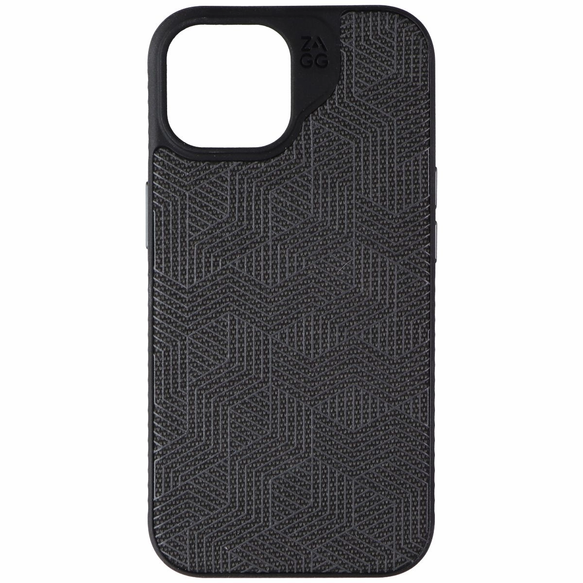 ZAGG London Snap Ultra Slim Case for Apple iPhone 15 - Black Geo Flexible Material