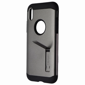 Spigen Slim Armor Dual Layer Case for Apple iPhone Xs/X - Gunmetal / Black Minimal Touch Fashion Look