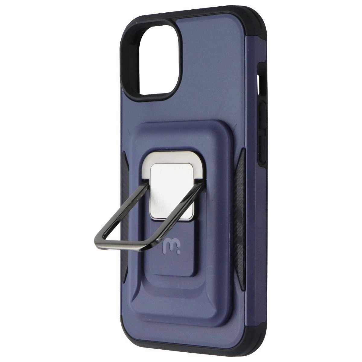 MyBat Pro Stealth MagKick Kickstand Case for Apple iPhone 14 - Blue/Black Rugged Outline Modern Finish