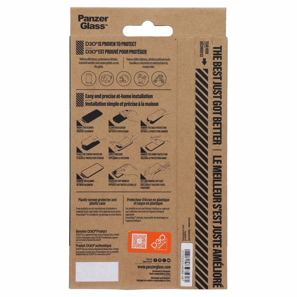 PanzerGlass Eco Bundle w/ Screen Protector   Case for iPhone 15 Pro Max - Clear Chic Accessory Fashion Edge