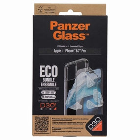 Slim Comfort Slim Edge PanzerGlass Eco Bundle w/ Screen Protector   Case for iPhone 15 Pro Max - Clear