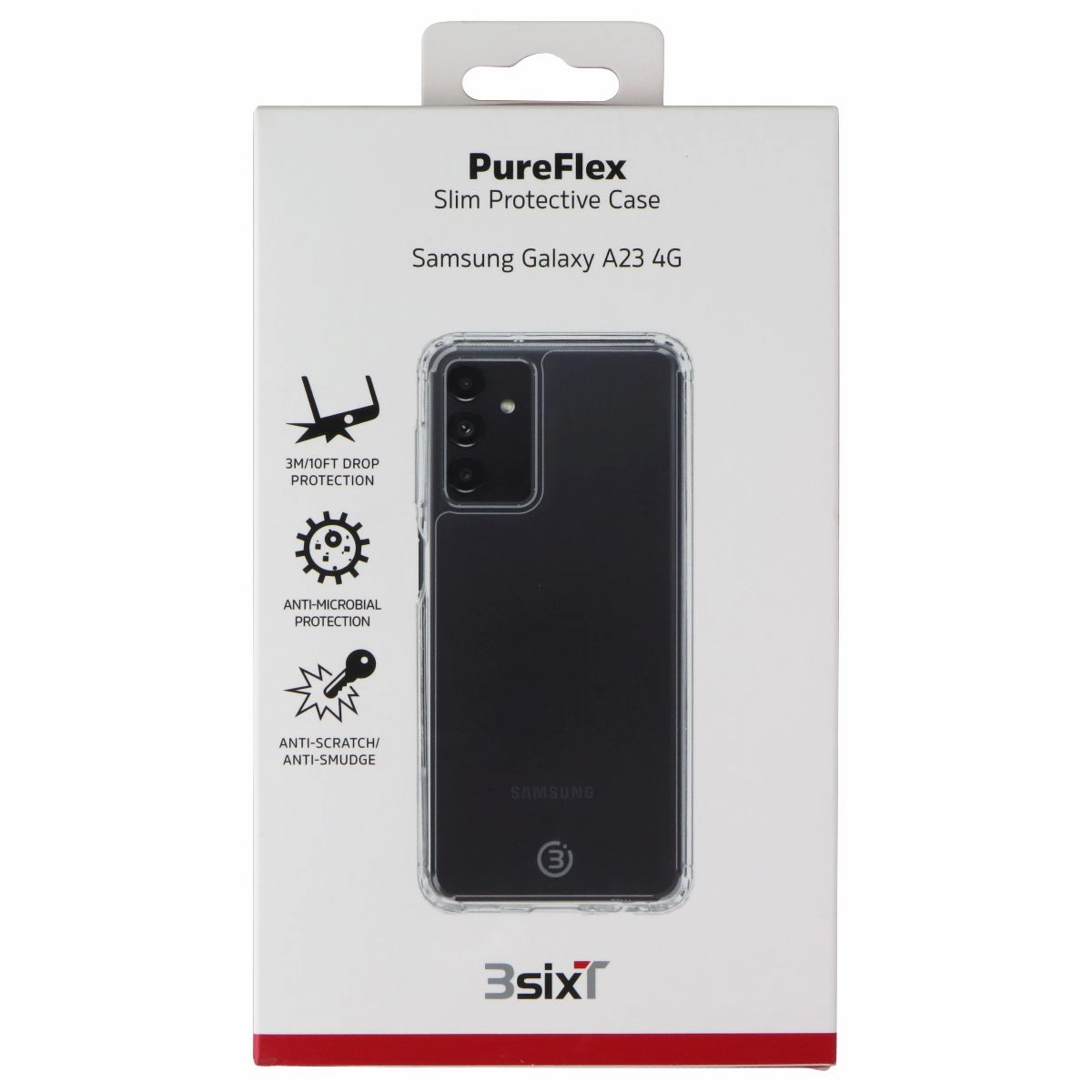 3SIXT PureFlex Case for Samsung Galaxy A23 4G - Clear Compact Build