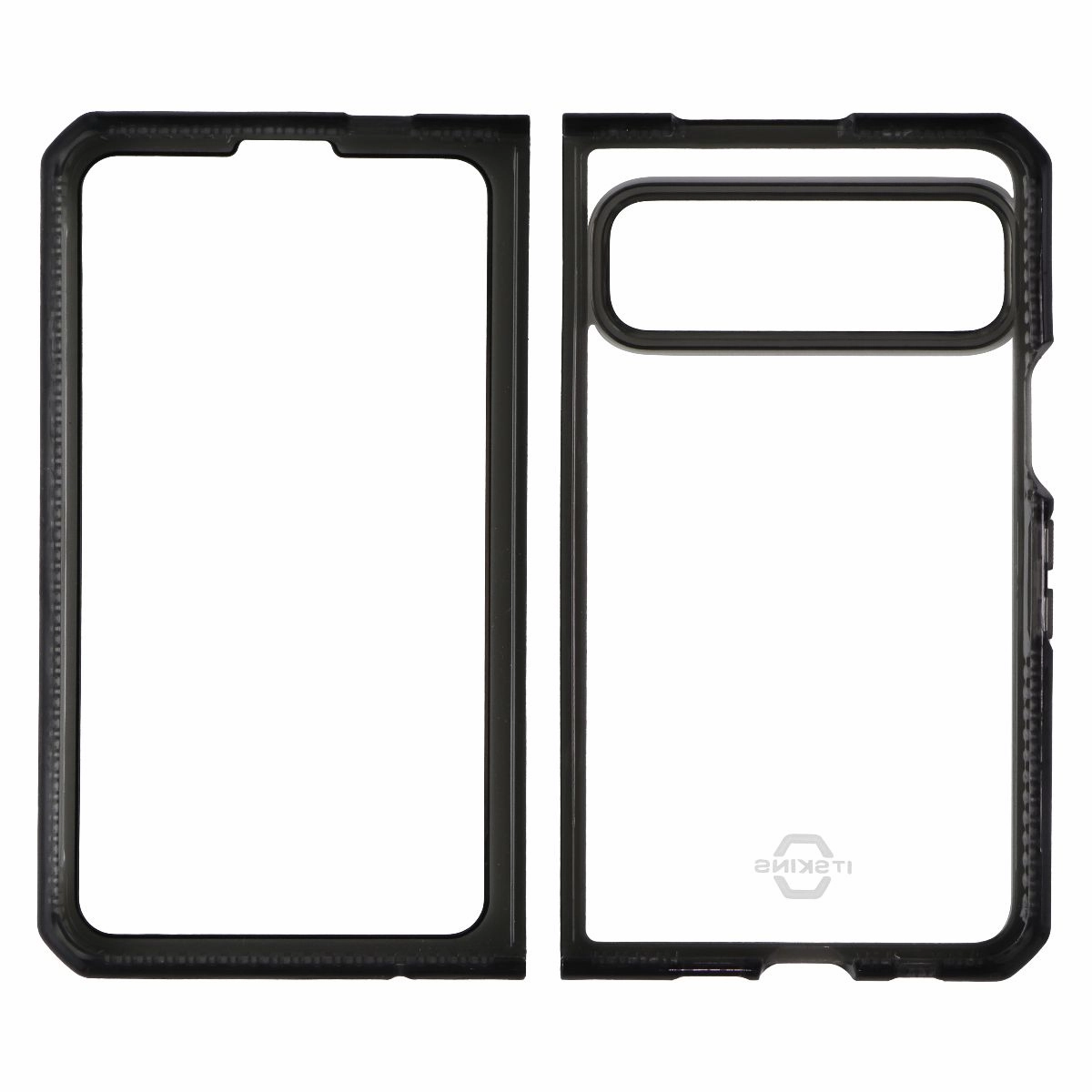 ITSKINS Hybrid_R Hinge Clear Case for Google Pixel Fold - Black/Transparent Protective Texture Layer Minimal Form