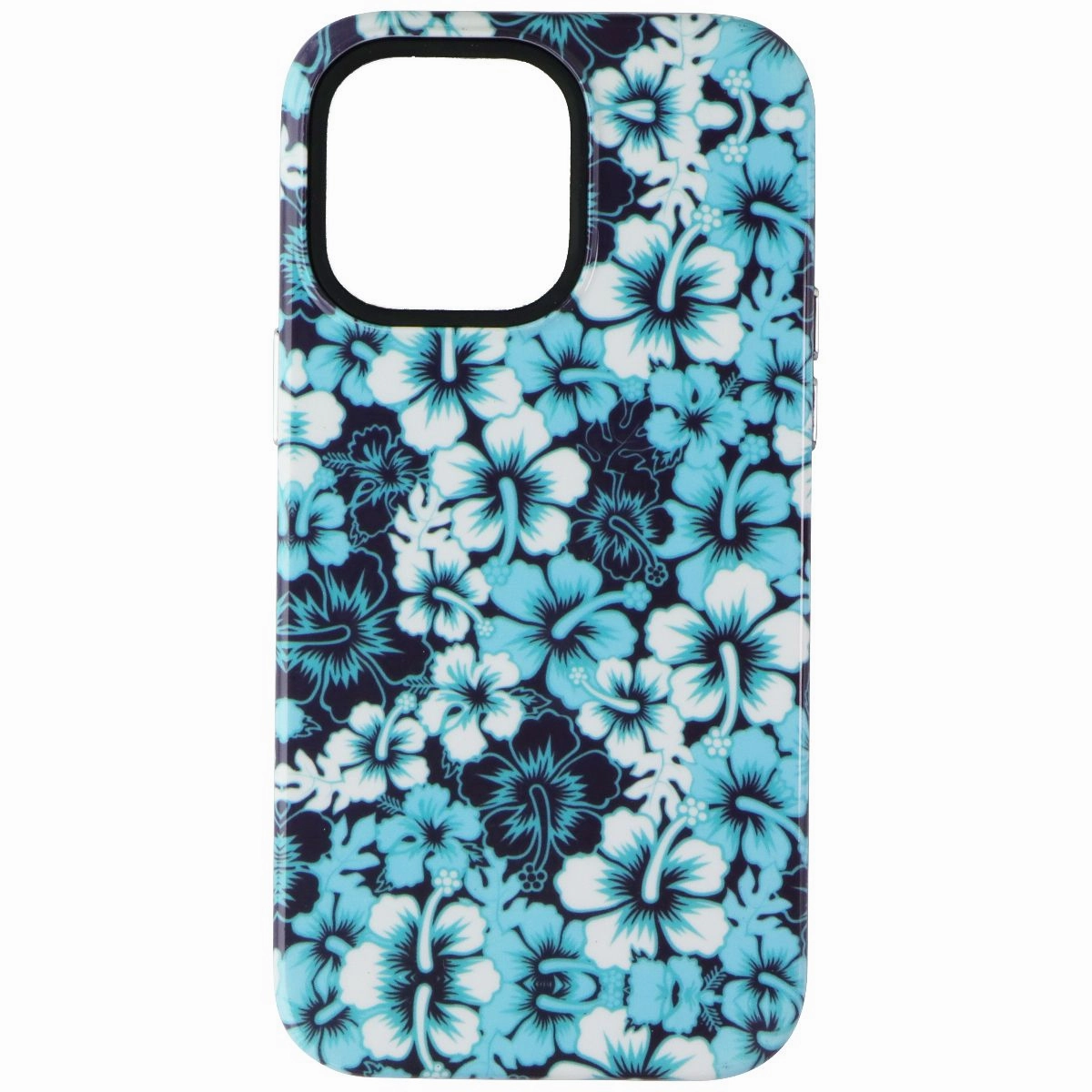 Mybat Pro Fuse Series Case for MagSafe for iPhone 14 Pro Max - Blue Hibiscus Hybrid Finish Soft Surface