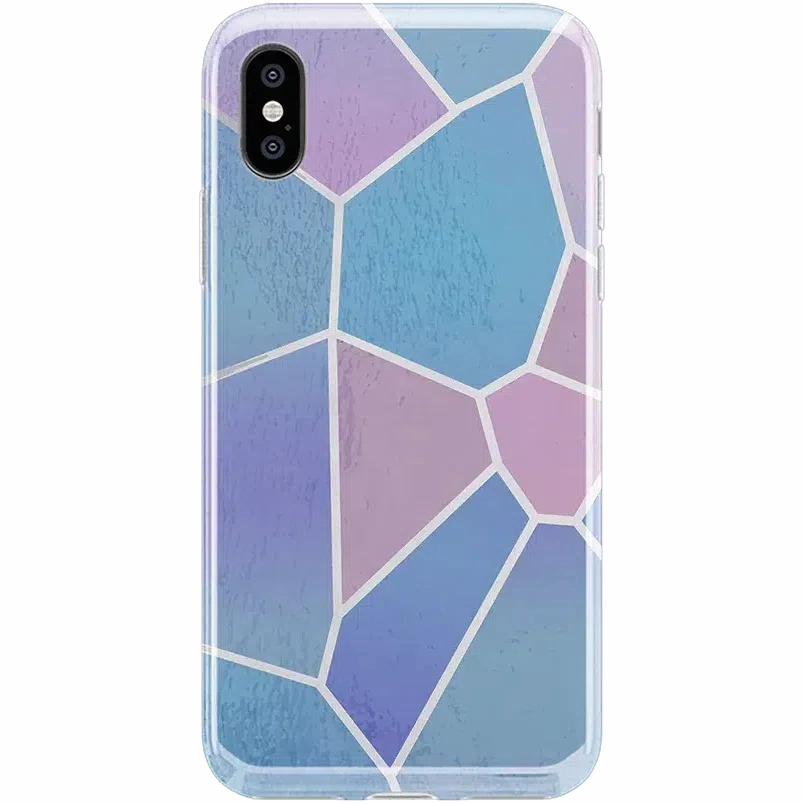 Other Side | Holographic Metallic Stained Glass Marble Case Refined Shield