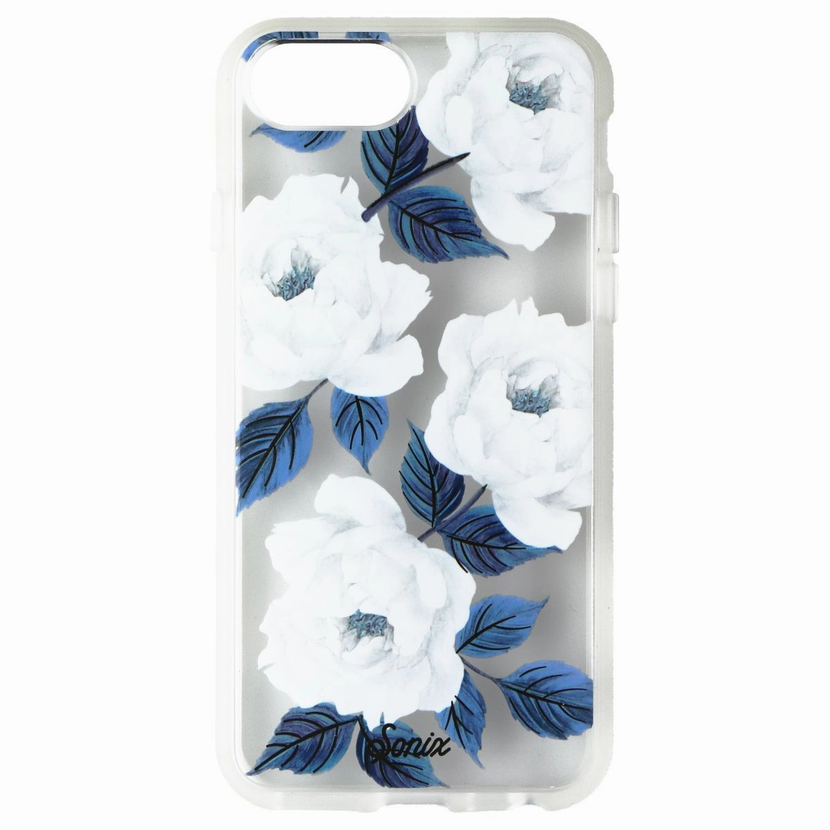 Elegant Pattern Minimal Texture Layer Sonix Clear Coat Hard Case for iPhone SE (2nd Gen) / 8 / 7 / 6s - Sapphire Bloom