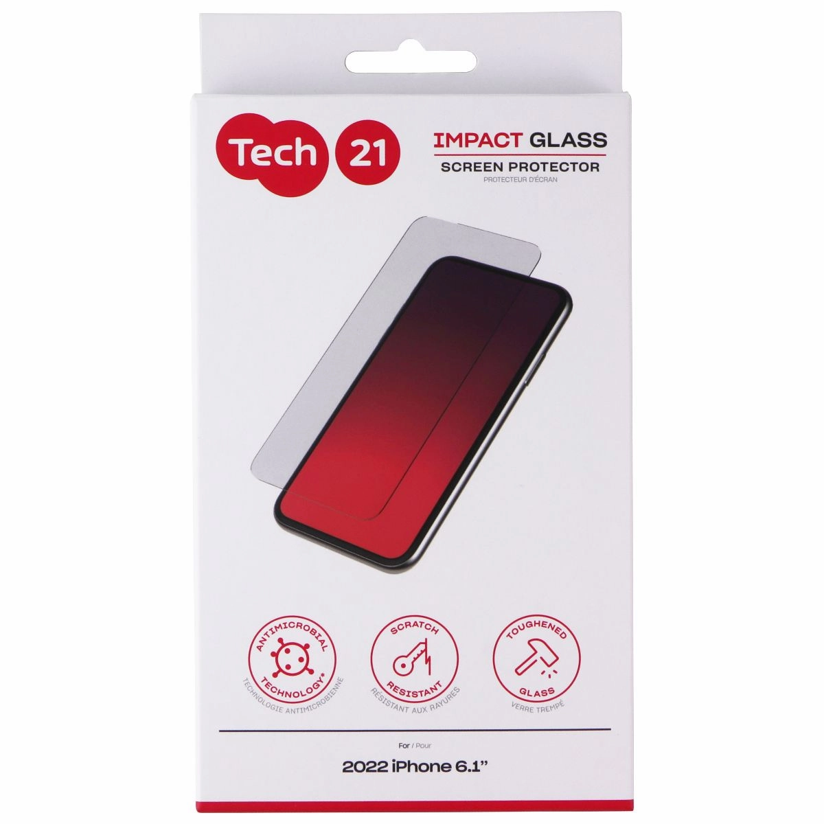 Tech21 Impact Glass Screen Protector for Apple iPhone 14 - Clear Mobile Armor Film