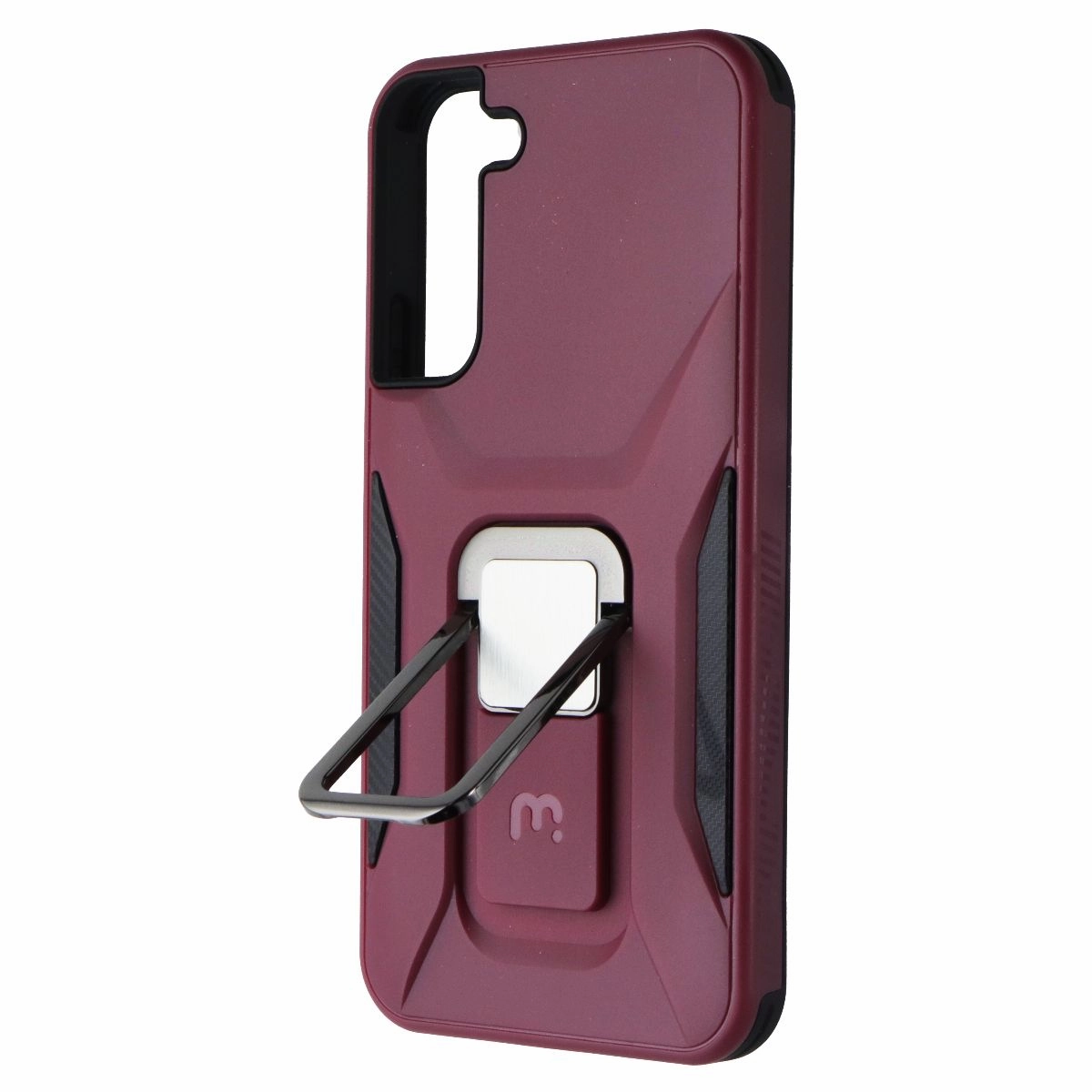 Stylish Detailing Smooth Form Mybat Pro Stealth Series Case with Kickstand for Samsung Galaxy S22 Plus - Plum