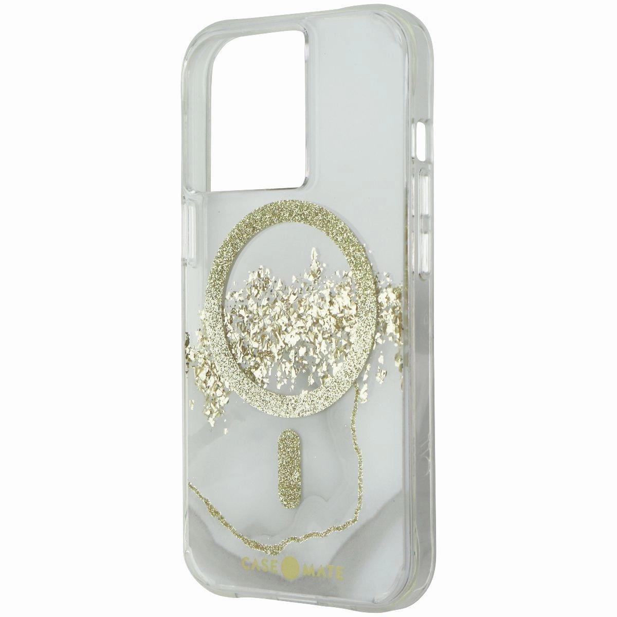 Case-Mate Karat Marble Case for MagSafe for iPhone 13 Pro - Clear/Gold/White Hybrid Protection