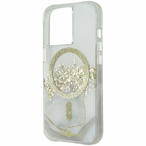 Case-Mate Karat Marble Case for MagSafe for iPhone 13 Pro - Clear/Gold/White Hybrid Protection