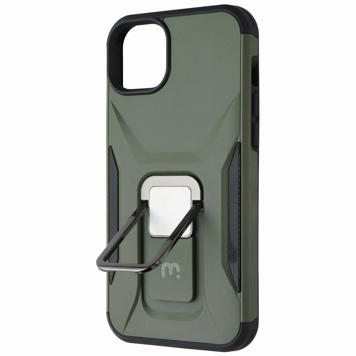 MyBat Pro Stealth Series Kickstand Case for Apple iPhone 14 Plus - Army Green Compact Texture Layer Premium Pattern Design