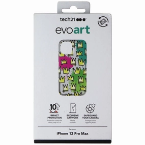 Stylish frame Soft Layered Design Tech21 Evo Art Series Case for Apple iPhone 12 Pro Max - Crown