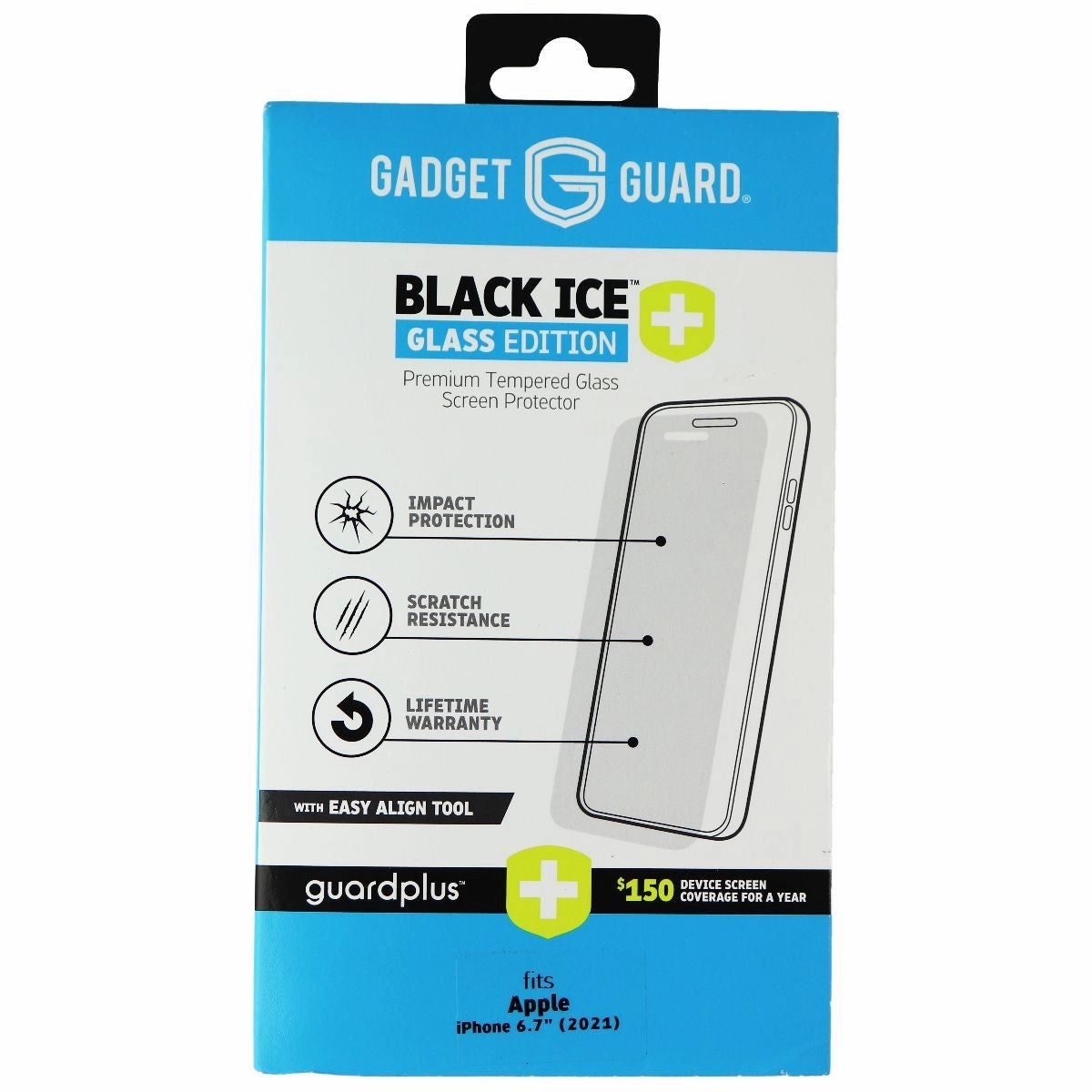 Gadget Guard Black Ice Glass Plus Edition for Apple iPhone 13 Pro Max - Clear Screen Armor Pro Plus Crystal Guard Elite Max