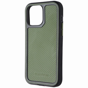 Custom Fit Survivor All-Terrain Earth Series Case for iPhone 13 Pro Max - Black/Wild Fern