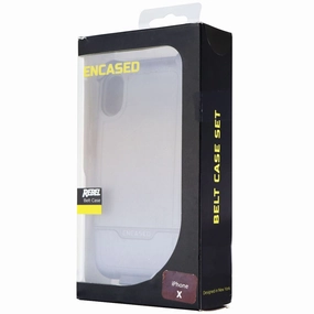 Encased (RB45BK-HL) Belt Clip holster Case for iPhone X  - Black Premium Feel Layer