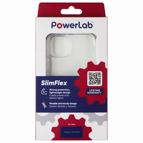 PowerLab SlimFlex Series Gel Case for Apple iPhone 12 and 12 Pro - Clear Grip Layer Scratchproof Surface