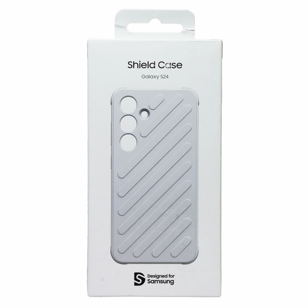 Samsung Official Shield Case for Galaxy S24 - Light Gray Luxury Texture Finish
