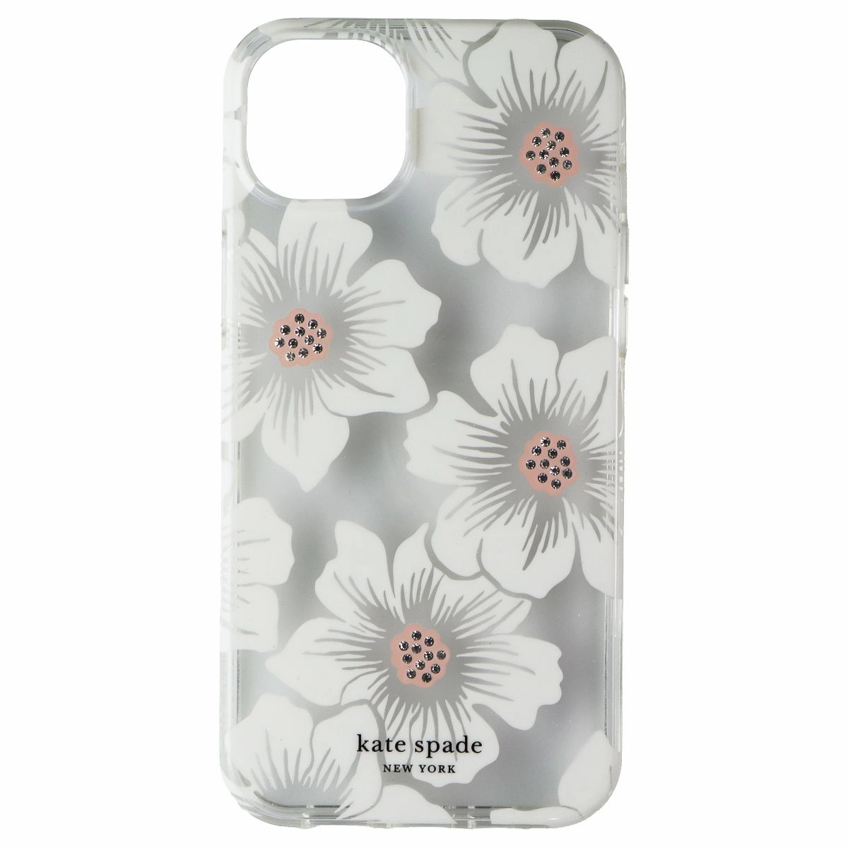 Frosted Finish Shockproof Corners Kate Spade Protective Hardshell Case for iPhone 14 Plus - Hollyhock Floral