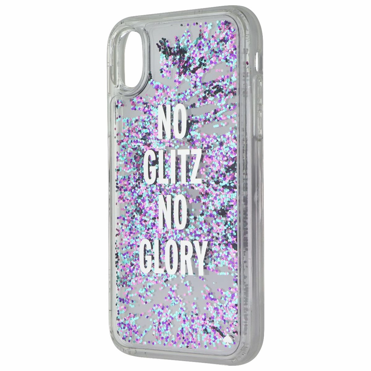Kate Spade Liquid Glitter Series Case for Apple iPhone XR - No Glitz No Glory Comfort Grip