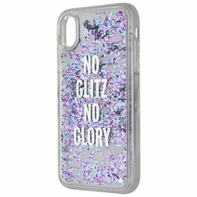 Kate Spade Liquid Glitter Series Case for Apple iPhone XR - No Glitz No Glory Comfort Grip