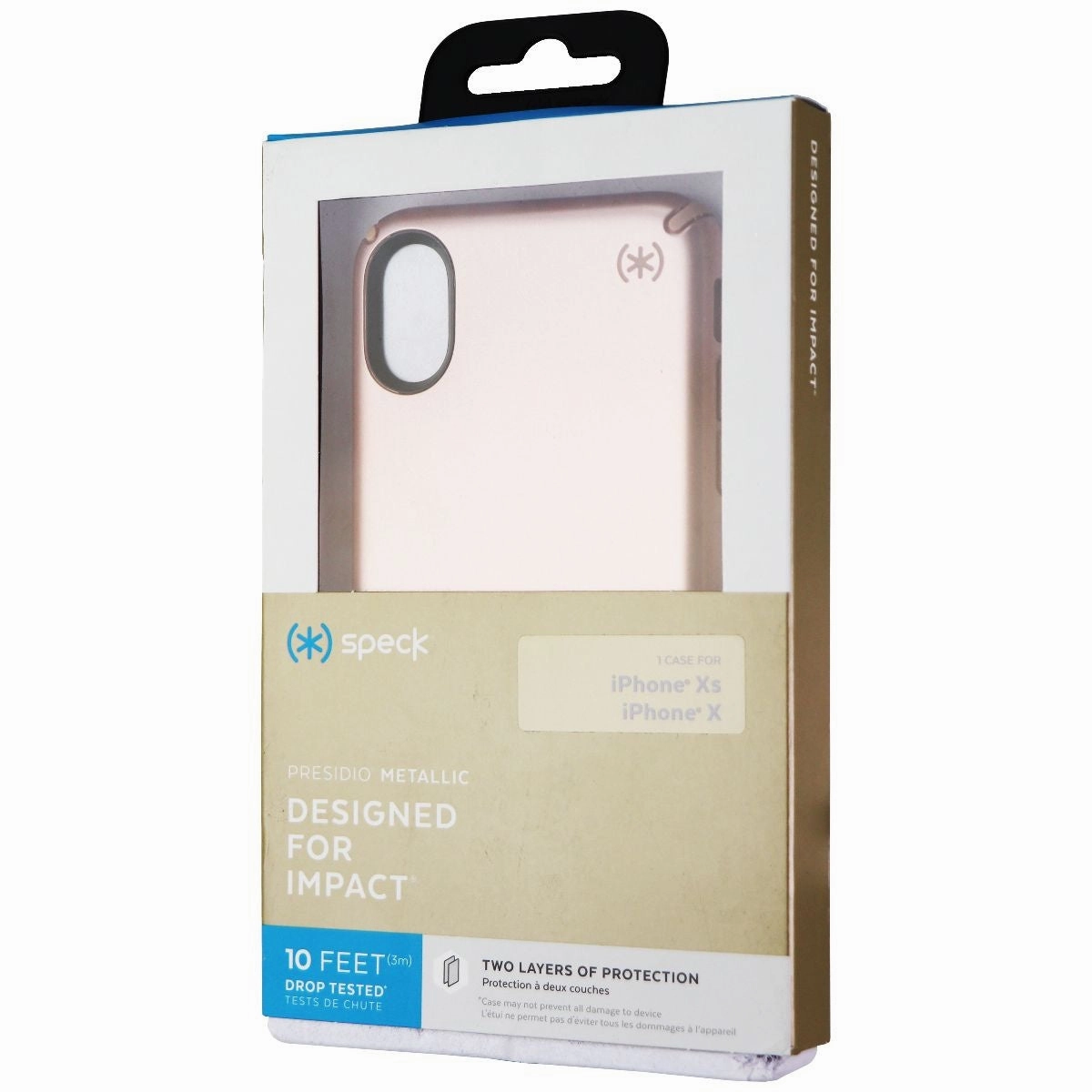 Simple Look Speck Presidio Metallic Case for Apple iPhone Xs/X - Rose Gold/Dahlia Peach