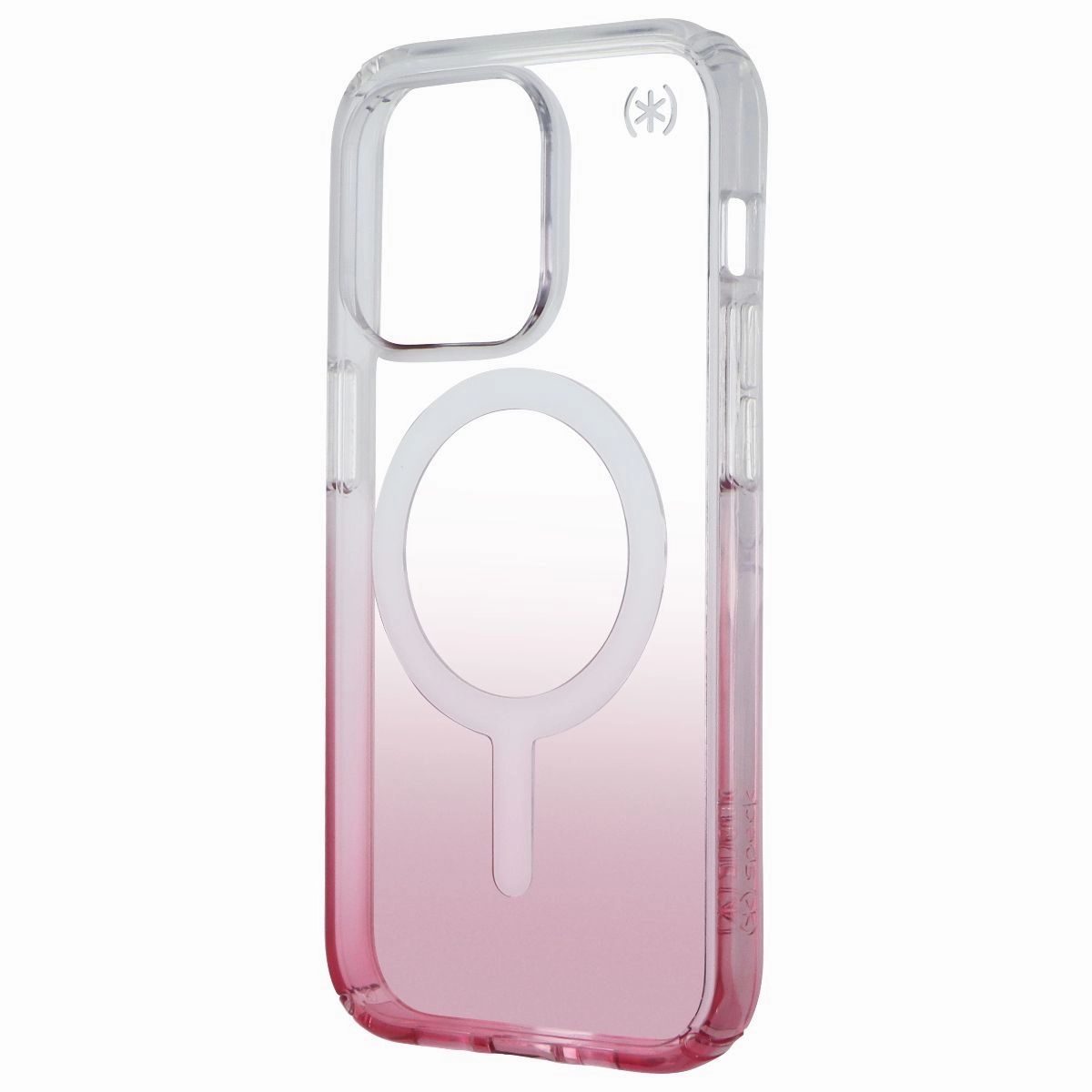Speck Presidio Perfect-Clear Ombre for MagSafe for iPhone 14 Pro - Rose Fade Rugged Surface Everyday Carry
