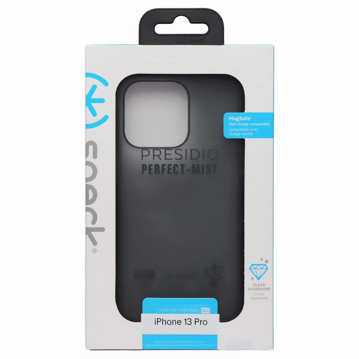 Port Protection Speck Presidio Perfect-Mist Series Case for Apple iPhone 13 Pro - Obsidian