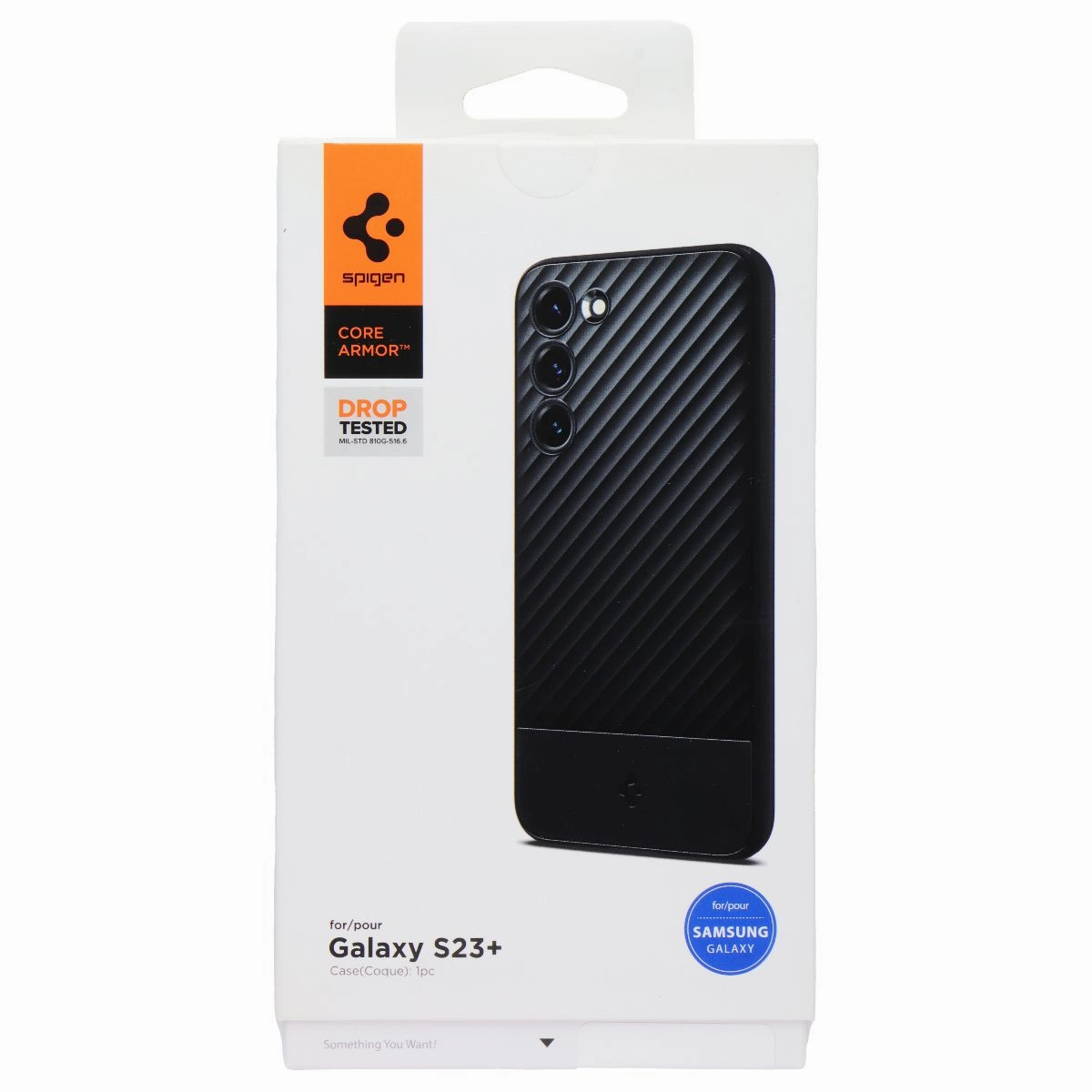 Student Gear Lightweight texture Spigen Core Armor Series Case for Samsung Galaxy S23  Black