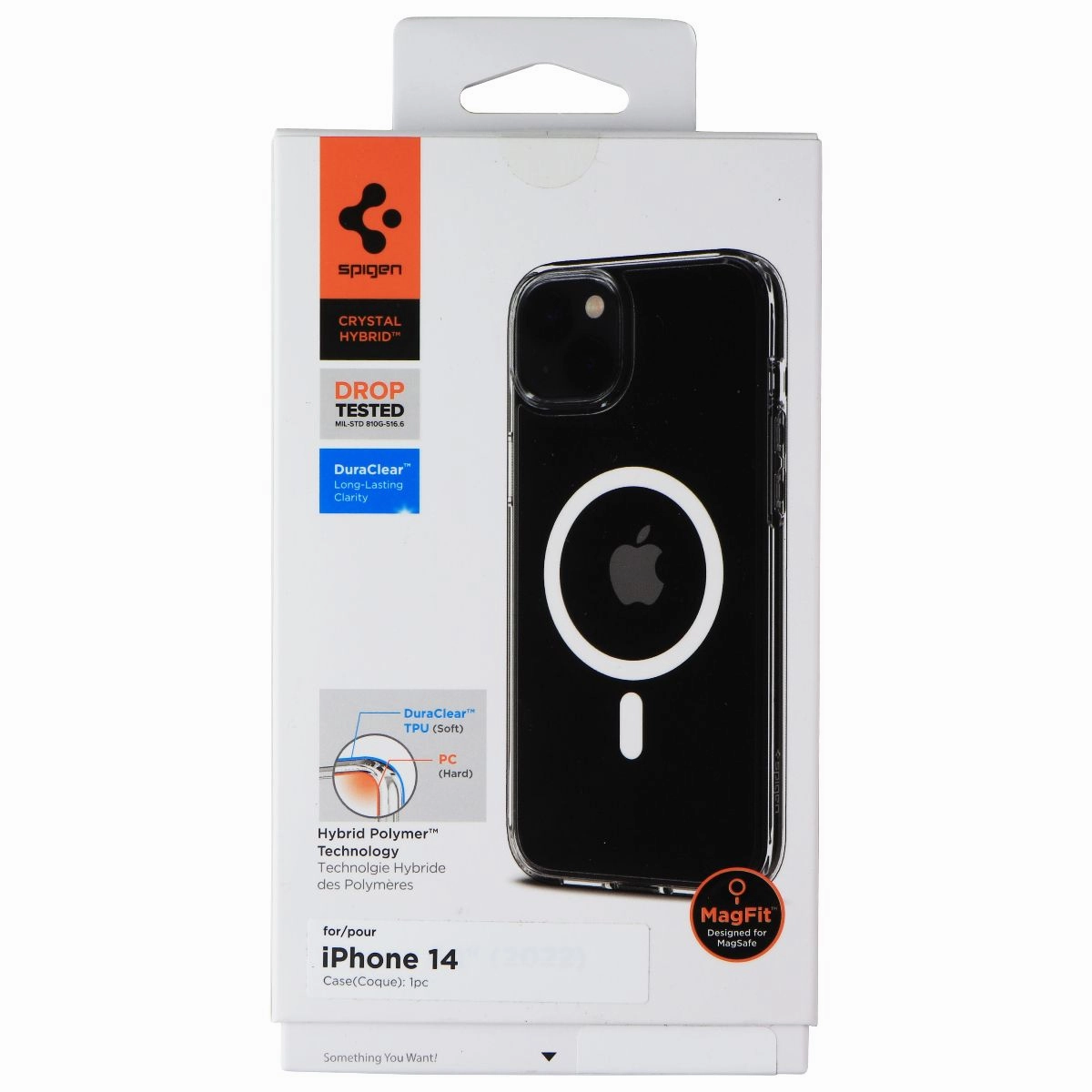 Spigen Crystal Hybrid MagFit Case for iPhone 14 - Frost Clear Everyday Style