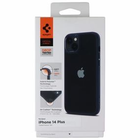 Shock absorption Spigen Crystal Hybrid Series Case for Apple iPhone 14 Plus - Clear/Navy Blue