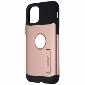 Practical Design Durable Finish Layer Spigen Slim Armor Series Case for Apple iPhone 11 Pro - Rose Gold/Black