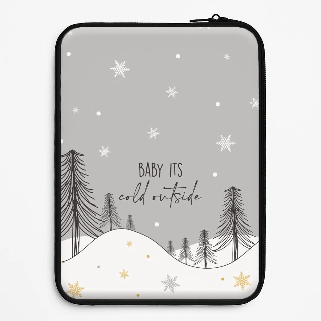 Urban Style Flexible Grip Texture Baby It's Cold Outisde Landscape Laptop Sleeve