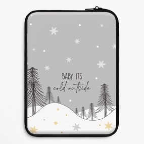 Urban Style Flexible Grip Texture Baby It's Cold Outisde Landscape Laptop Sleeve
