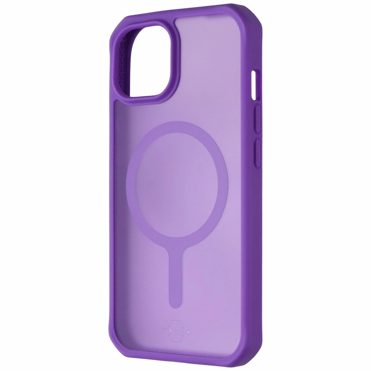 Textured Comfort Light Design ITSKINS Hybrid_R Frost Case for MagSafe for iPhone 15/14 - Deep Purple