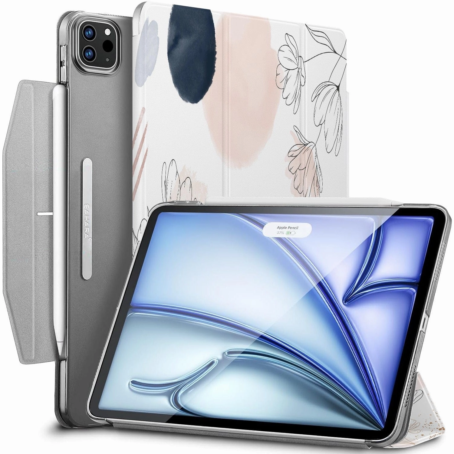 Compact Protection Inspire Series Folio Marble Case - Apple iPad Pro 13" M4/M5