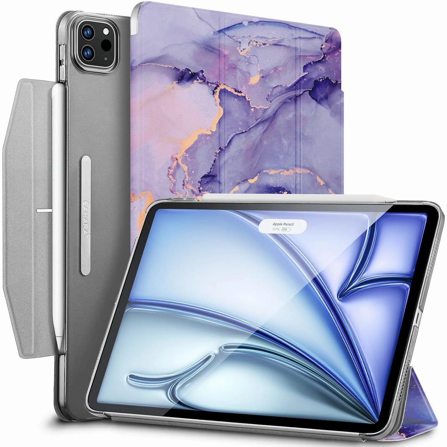 Inspire Series Folio Marble Case - Apple iPad Pro 13" M4/M5 shock safe pad cover