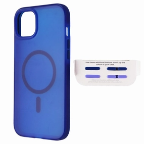 Colorful Accent Urban Minimalism Tech21 Evo Check Flexible Gel Case for MagSafe for iPhone 14 Plus - Classic Blue