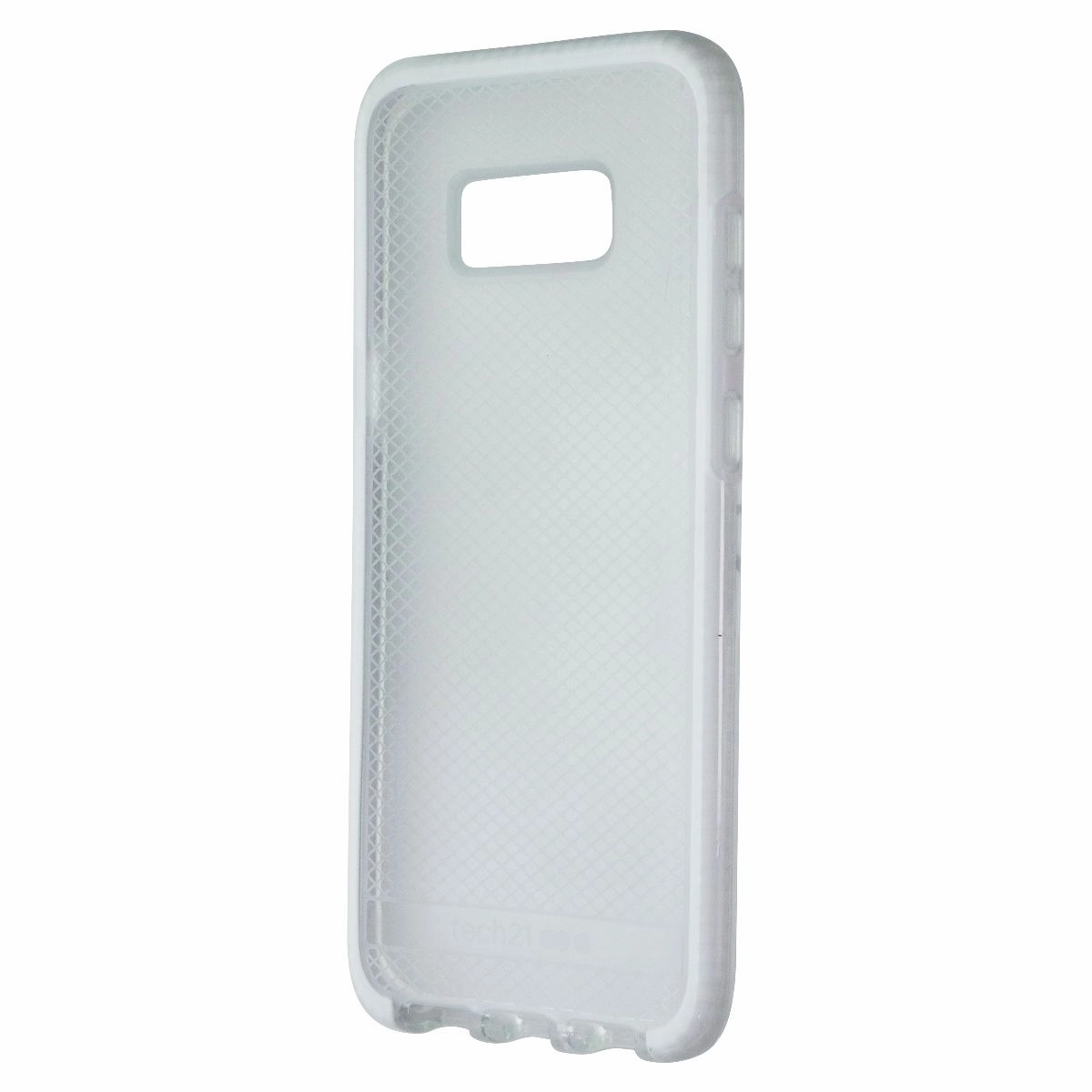 High gloss Tech21 Evo Check Protective Case Cover for Samsung Galaxy S8  - Clear / White