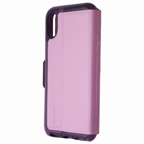 Elegant Surface Texture Matte Pattern Tech21 EvoWallet Series Protective Case for Apple iPhone Xs/X - Orchid Purple