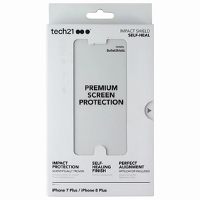 Tech21 Impact Shield Screen Protector for Apple iPhone 8 Plus/7 Plus - Clear Comfort Design Layer