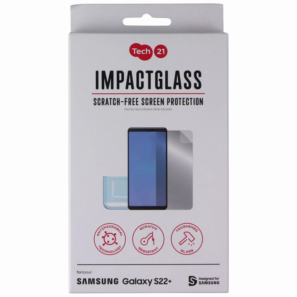 Tech21 ImpactGlass Series Screen Protector for Samsung Galaxy (S22 ) - Clear Screen Armor Ultra Plus