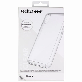 Durable Build Quality Comfort Edge Layer Tech21 Pure Clear Series Hybrid Case for Apple iPhone Xs/X - Clear